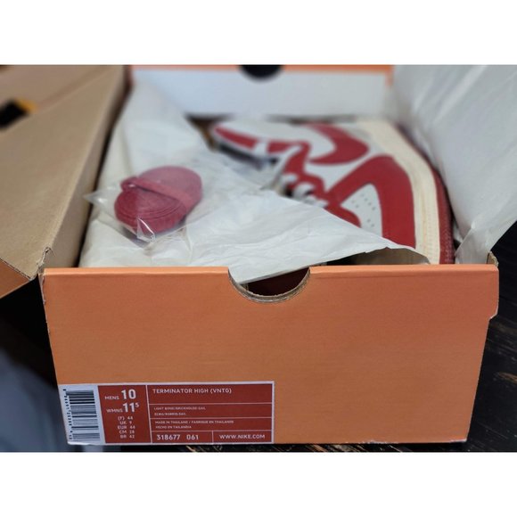 2007 Nike Terminator High Vintage Bone/Red Dunk HI Shoes 318677-061 Men 10 - Picture 9 of 9